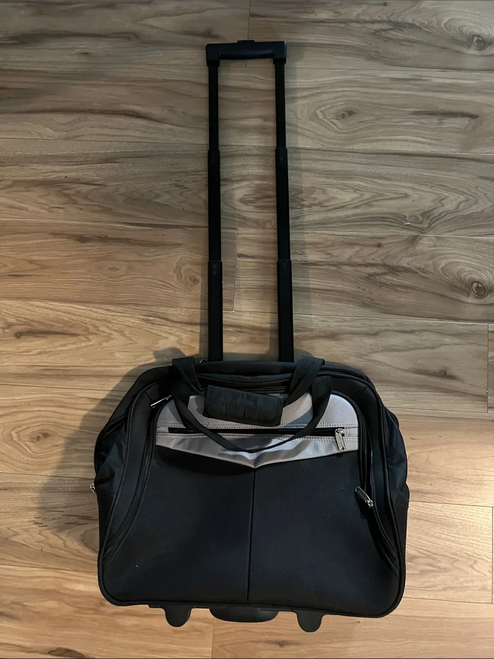 Global Gear Black and Gray Travel Under Seat Carry-On Suitcase